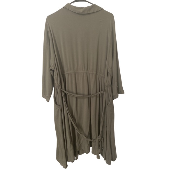 Torrid Olive Green Button-Up Shirt Dress  Size 3x - Picture 4 of 5